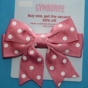 Spring Fun Bow Pink Polka Dot Gymboree NWT
